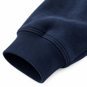 Sudadera con capucha de lana polar para mujer, azul marino, con cremallera, bordado de animales, trineo de Papá Noel, reno y copo de nieve, informal, para Navidad e invierno - Product Image 4