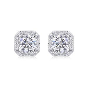 Boucles d'oreilles en diamant Moissanite VVS en argent sterling 925, prix de gros abordable, pour hommes et femmes, provenance Inde - Product Image 1