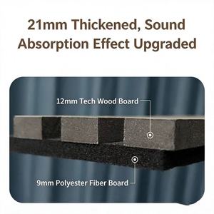 Panneaux muraux acoustiques en bois <span class=keywords><strong>de</strong></span> chêne naturel MDF 60x120CM, style européen et <span class=keywords><strong>américain</strong></span>, isolation phonique, home <span class=keywords><strong>cinéma</strong></span>, <span class=keywords><strong>studio</strong></span> d'enregistrement - Product Image 5