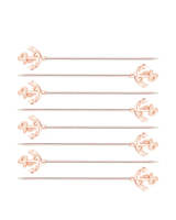 Luxe herbruikbare olijfprikkers van roestvrij staal, extra sterk, ovenbestendig, vaatwasmachinebestendig, voedselveilig, stijlvol baraccessoire, geschikt voor feestjes, keuken en chef-koks.