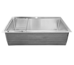 Hot Selling Wide Hairline 304 Stainless Steel Handmade <b>kitchen</b> <b>Sink</b> Single bowl directly from Vietnam factory with good prices - Product Image 2