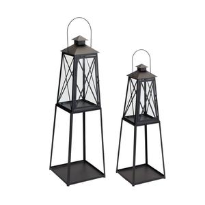 Farol Decorativo de Vidrio y Hierro para el Hogar, Color Negro Mate, Tamaño Estándar, Portavelas Hecho a Mano, Tamaño y Forma Personalizables - Product Image 5