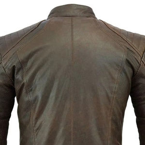 Chaqueta de moto ecológica, económica, de cuero estampado, ignífuga, hecha a medida, impermeable y protectora. - Product Image 5