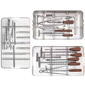 Juego de instrumentos manuales para fragmentos pequeños para traumatismos, con sistema de bloqueo autorroscante, duradero, para agarre de columna vertebral, quirúrgico GS-DF-0010 - Product Image 1