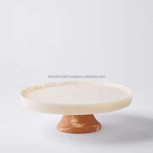 Modern Round Resin Eco-Friendly Cake <b>Stand</b> for Cake Decorating and Serving Pastries <b>Cupcakes</b> Baked Goods - Product Image 1