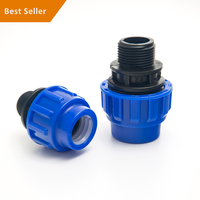 REHOME PE FITTINGS PP-KOMPRESSION PN16 PN10 HDPE-ROHR ANSCHLÜSSE 1/2 ''3/4'' 1 ''2'' FITTINGS