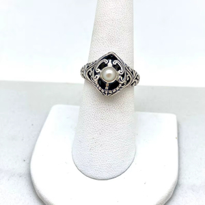 Pearl <b>Ring</b> Elegant Gemstone Jewelry Women Gift Handmade <b>Adjustable</b> Wholesale Supplier - Product Image 1