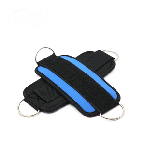 Adjustable Breathable Foldable Non-Slip Neoprene Ankle Strap Double Ring Closure Professional Protection <b>Weight</b> Lifting <b>Training</b> - Product Image 2