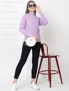 เสื้อสเวตเตอร์คอสูงสุดหรู พรีเมียม ท็อปถักคอสูง แฟชั่นลายสไตล์นอร์ดิก ราคาขายส่ง - Product Image 3