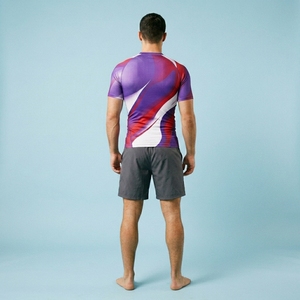 Custom Mens Athletic Training Compression Shirt Half Sleeve Gym Fitness Running Wear - Product Image 3