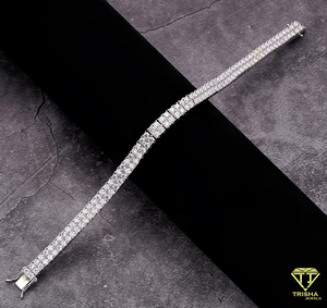 Bracelet Tennis Unisexe en Argent Sterling 925, Diamant Moissanite de Luxe Haute Qualité, Chaîne et Maillons Hip Hop Iced - Product Image 4