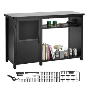 Supporto per Acquario in Acciaio e MDF da 75 Galloni, 52 x 19,7 x 32,3 Pollici, Capacità di Carico 626 Libbre, Adatto per Ufficio, per Vasche di Pesci e Tartarughe - Product Image 1