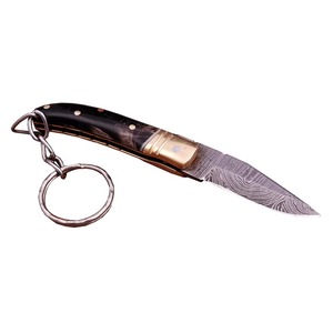 Damascus Stainless Folding Pocket Knife with Aluminum Handle Layered Steel Blade-<b>Multi</b>-functional <b>Camping</b> & DIY OEM Customizable - Product Image 1
