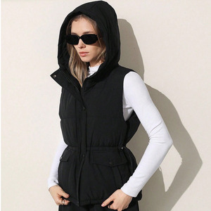 Gilet matelassé léger pour femme à col montant sans manches – Manteau d'hiver chaud et rembourré - Product Image 4