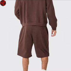Conjunto de Sudadera con Capucha y Pantalones Cortos para Hombre, Estilo Moderno, Ajuste Cómodo para Gimnasio y Deportes, Talla Grande para Uso Diario en Invierno - Product Image 5