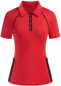 Polos de tennis personnalisés vierges pour femmes, chemises de golf respirantes OEM, hauts à col à manches courtes pour femmes en gros, fournisseur - Product Image 2