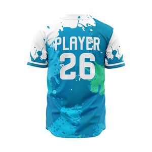 Maillot de baseball personnalisé respirant à séchage rapide pour adulte, entièrement boutonné, manches courtes, maillots cousus de haute qualité - Product Image 6