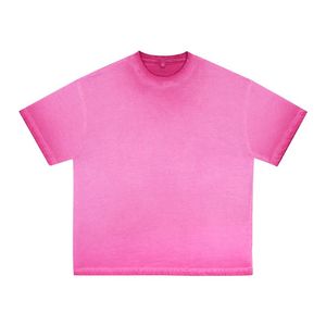 T-shirt décontracté pour homme 100 % coton à manches courtes col rond couleur unie respirant coupe classique en jersey tricoté teint uni - Product Image 5