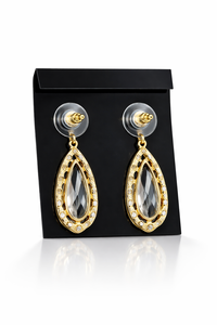 Pendientes de Cuarzo Ahumado con Baño de Oro de 18K para Mujer, ELVORA GEMS, Engaste de Bisel, Joyería de Lujo para Bodas - Product Image 5