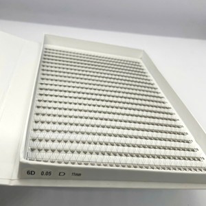 Extensions de cils synthétiques faites à la main, courbure CC/DD/M/L, 7-20mm, longues, noires mates, volume XL/XXL/MINI, en plateau, Easy Fan - Product Image 5