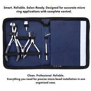 Kit d'application avancé pour extensions capillaires : Pince à perles I-Tip, Outil de pose pour extensions adhésives, Coupe-fil, Aiguille à crochet, Peigne, Pinces de sectionnement - Product Image 3