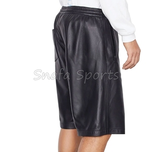 กางเกงขาสั้นหนังสำหรับผู้ชายกางเกงขาสั้นลำลองและยิมกางเกงขาสั้นหนังสำหรับผู้ชายน้ำหนักเบาออกแบบได้ตามต้องการ - Product Image 5