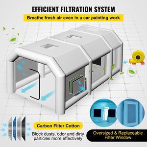 Potente 750W + 350W soffiatori gonfiabili vernice Spray cabina 19.69x13.12x8.53 ft Workstation sistema di filtro dell'aria auto mobili da campeggio - Product Image 5