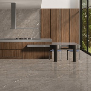 Carreaux de sol et de mur en porcelaine mate moderne Marvel Brown, texture solide, résistants aux acides, antidérapants, grandes dalles - Product Image 1