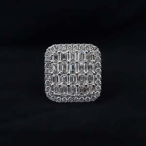 Fine Quality Hip Hop Jewelry Comes With Iced Out Moissanite Diamond 14k Gold <b>Ring</b> For <b>Men</b> Studded With <b>Emerald</b> Cut Diamonds - Product Image 3
