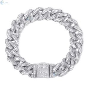 Full <b>Iced</b> <b>Out</b> Stylish Hip Hop Bracelet VVS1 Lab Grown Diamond Hip Hop Jewelry Cuban Link Celebrity Bracelet For Him - Product Image 1