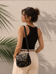 Bolso Bandolera de Cuero Auténtico Estilo Western, Metálico, Nuevo, Estilo Bohemio Gitano Vintage, Hecho a Mano, Multiusos - Product Image 1
