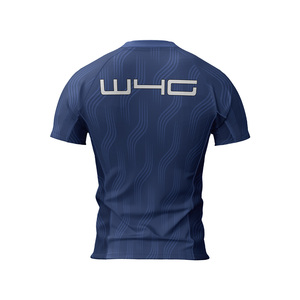 Camiseta Deportiva de Compresión para Hombre, Cuello Redondo, Manga Corta, Estampado Geométrico, Secado Rápido, 100% Poliéster, para Todas las Temporadas, Yoga - Product Image 5