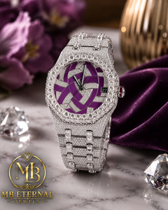 นาฬิกาข้อมือผู้ชายหรูหรา MB ETERNAL JEWELS ประดับเพชรโมอิสซาไนต์ทรงกลม หน้าปัดควอตซ์ขนาด 25 มม. ตัวเรือนสแตนเลสสตีล พร้อมตัวล็อคแบบ Deployment Clasp - Product Image 4