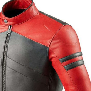 เสื้อแจ็คเก็ตมอเตอร์ไซค์บุรุษแบบเย็บใหม่สั่งทำพิเศษ ป้องกันรอยยับ ระบายอากาศได้ดี คุณภาพพรีเมียม หนังแท้ - Product Image 6