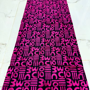 Custom African Wax Print 100% Cotton Tie Fabric for Fashion Garment Manufacturing Personalized Logo Branding - Product Image 1