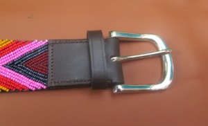 Cinturón de Cuero Genuino Hecho a Mano con Cuentas, Cinturón de Cuero de Moda con Logotipo Personalizado - Product Image 3