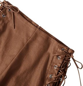 Shorts de Piel Sintética Personalizados para Mujer, Shorts Casuales de Moda con Tacto Suave de Piel Sintética PU, Servicio de Marca Privada - Product Image 5