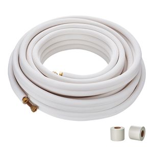 Set di tubi in rame da 50FT per climatizzazione Mini Split, diametro esterno 3/8" e 5/8", con isolamento a triplo strato, modello C12200, confezione in bobina. - Product Image 6