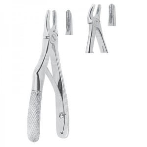 Forceps d'extraction dentaire manuel, argenté, avec poignée moletée, instrument chirurgical de classe I, modèle américain - Product Image 2