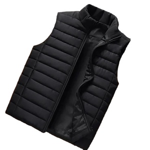 Chalecos cálidos con cuello levantado para hombre, ropa, chaleco sin mangas, chaquetas, moda de invierno, chaleco acolchado de algodón para hombre, abrigos de cuero - Product Image 4