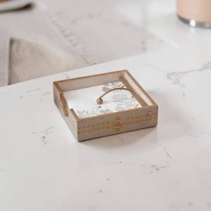 Caja de pañuelos de madera de lujo con diseño Meenakari y barra de presión metálica |   Porta Servilletas Decorativo Étnico para Decoración del Hogar, Bodas y Hoteles - Product Image 1