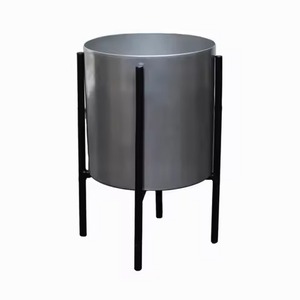 Jardinière ovale en métal galvanisé vert avec poignées en corde, durable, pour extérieur, jardin, fleurs, plantes, pot de fleurs - Product Image 2