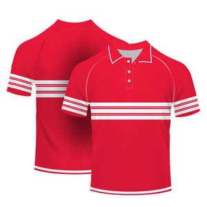 Chemises à manches courtes unies 100 % polyester pour hommes, brodées sur le devant, tricotées, respirantes, style streetwear personnalisé, pour le golf, vente en gros - Product Image 6