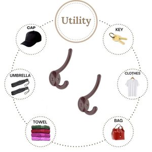 Customizable Wall Hook Jewelry Clothing Wardrobe <b>Bathroom</b> <b>Kitchen</b>-Rustproof Wall-Mounted Aluminum Heavy Duty Eco-Friendly Luxury - Product Image 6