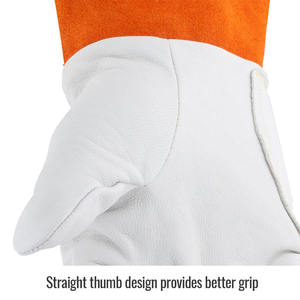 Guantes de Soldadura TIG de Alta Calidad, Hechos con Piel de Cabra y Piel de Vacuno, Equipo de Seguridad Industrial, Guantes de Seguridad para Trabajo - Product Image 5