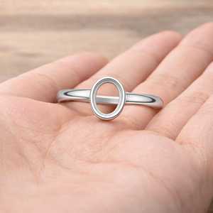 925 Sterling Silver 8x10mm Oval Bezel Setting Semi Mount Ring Setting Minimalist Engagement <b>Wedding</b> Engaagement Fine Ring - Product Image 3