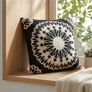 Top Quality Bohemian Geometric <b>Throw</b> <b>Pillow</b> Cover Square Black and Cream Screen Printed Washable Decorative Cushion For Sale - Product Image 6