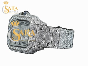 Relojes de Cuarzo de Lujo para Hombre, Colección de Alta Gama, con Diamantes Cultivados en Laboratorio, Claridad VVS1, Totalmente Adornados con Diamantes - Product Image 3