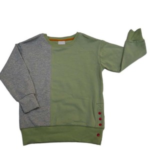 Sudadera Unisex con Bloques de Color, Corte Regular, Tejido de Algodón, Cuello Redondo, Diseño Casual con Botones para Otoño - Product Image 1
