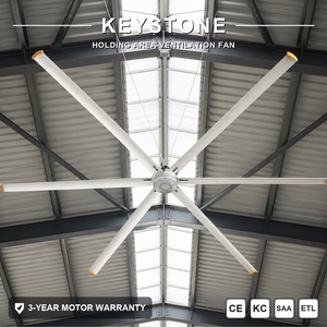 พัดลมเฮลิคอปเตอร์สำหรับปศุสัตว์ Keystone Low Power HVLS อุปกรณ์ควบคุมสภาพอากาศที่เชื่อถือได้สำหรับพื้นที่เลี้ยงสัตว์นมเชิงพาณิชย์ - Product Image 1